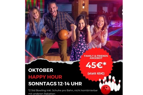 Oktober Happy Hour: Family & Friends Bowling im Red Bowl Oelde